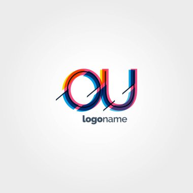 OU çok renkli logo harfleri
