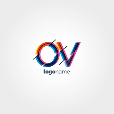 Ov çok renkli logo harfleri