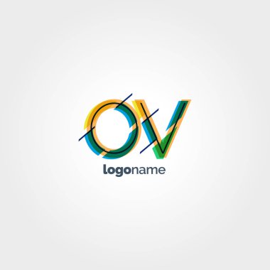 Ov çok renkli logo harfleri
