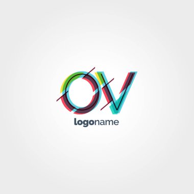 Ov çok renkli logo harfleri
