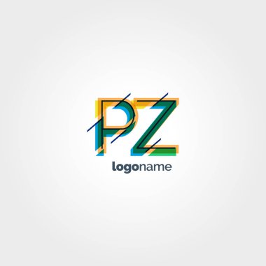 Bağlı Pz harf logo