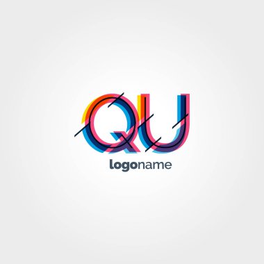 Qu harf logo bağlı