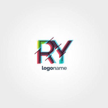 Ry çok renkli logo harfleri