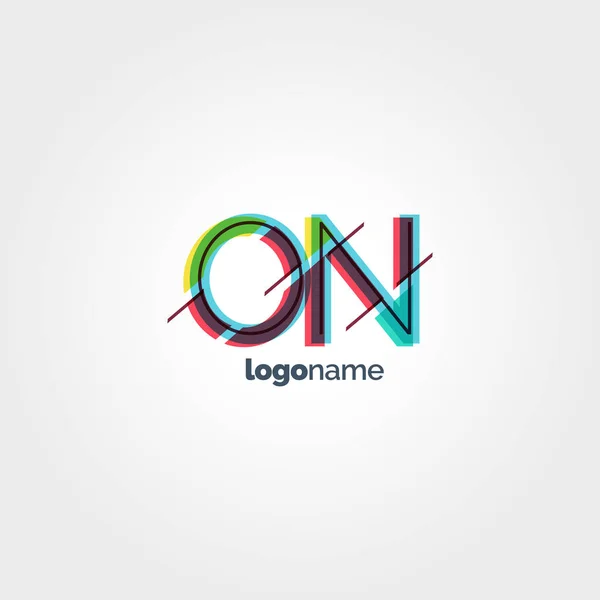 Logo sur lettres multicolores — Image vectorielle