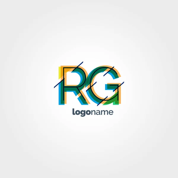 RG connected letters logo — Stock Vector