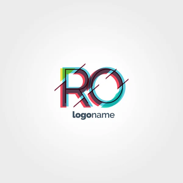 RO letters logo — Stock Vector