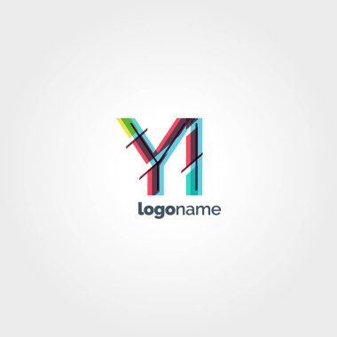 Bağlı Yi harf logo