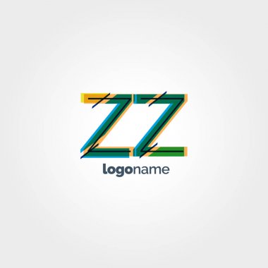 ZZ harf logo bağlı