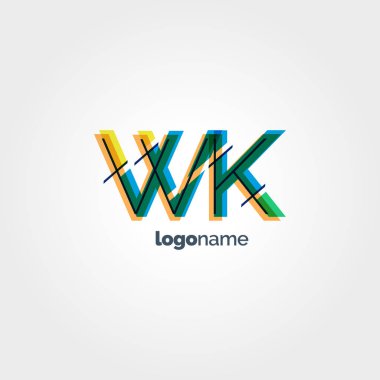 Bağlı wk harf logo  