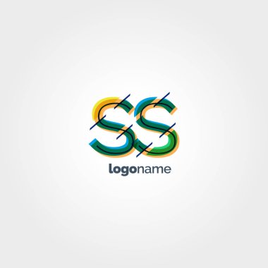 Bağlı ss harf logo