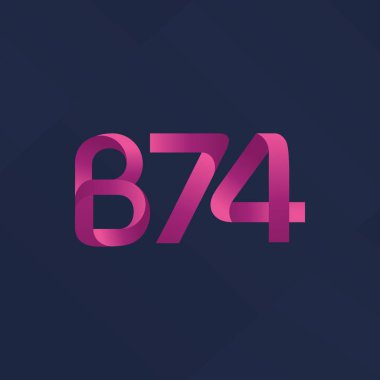harf ve rakam logo B74