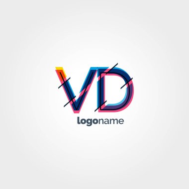 Bağlı Vd harf logo  