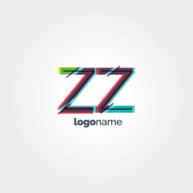 ZZ harf logo bağlı