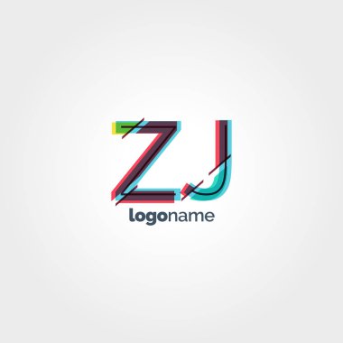 Bağlı Zj harf logo