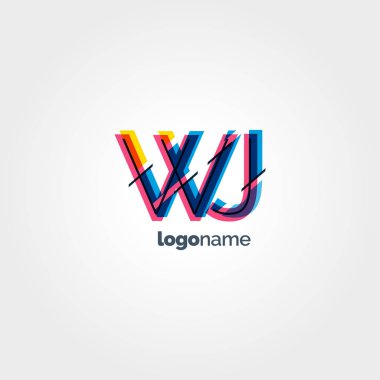 Bağlı Wj harf logo  