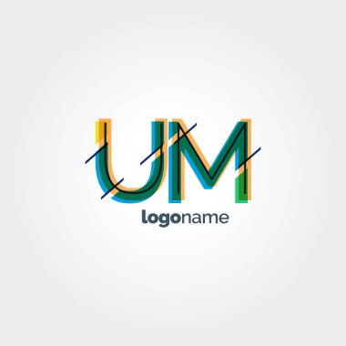 Um bağlı harf logo  