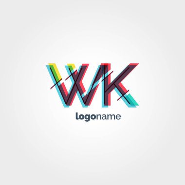 Bağlı wk harf logo  