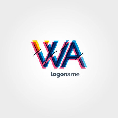 Bağlı Wa harf logo  