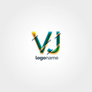 ortak harf logo Vj
