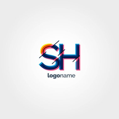 Sh harf logo bağlı