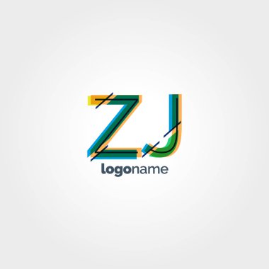 Bağlı Zj harf logo  