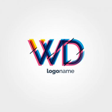 Bağlı Wd harf logo  