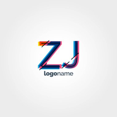 Bağlı Zj harf logo  