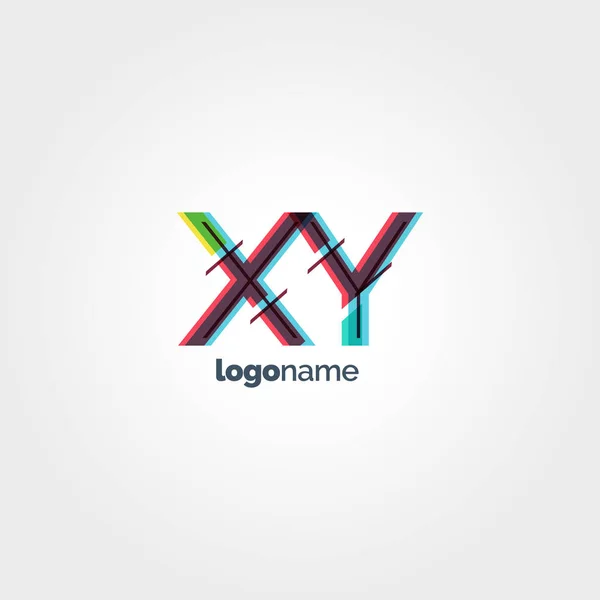 XY connected letters logo — Stock Vector