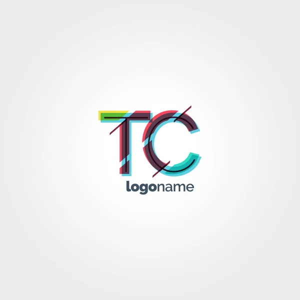 Логотип з'єднаних літер TC — стоковий вектор