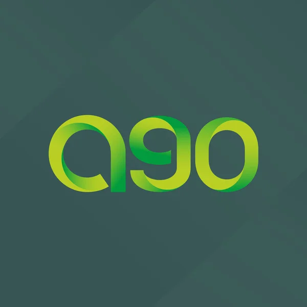 Logotipo da letra e do dígito A90 —  Vetores de Stock