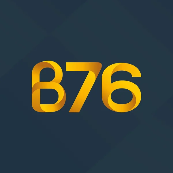 Буква и цифра логотип B76 — стоковый вектор
