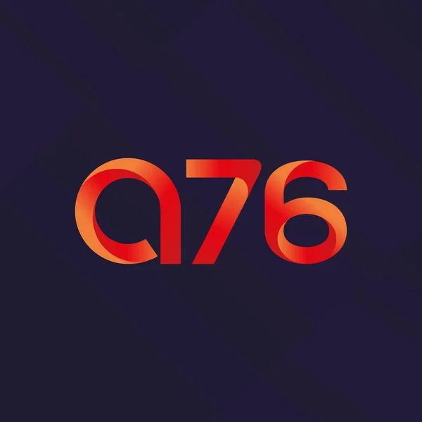 Logo lettre et chiffre A76 — Image vectorielle