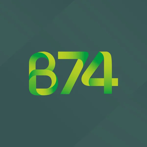 Litery i cyfry logo B74 — Wektor stockowy