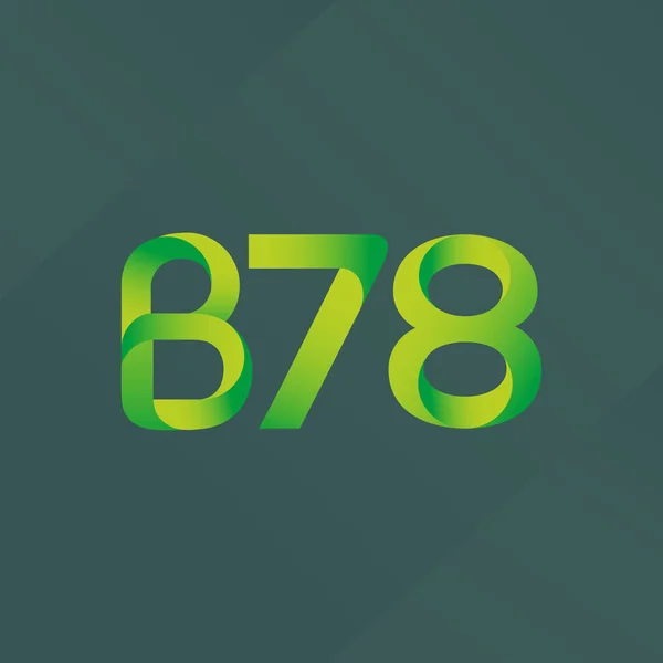 Γράμμα και αριθμός λογότυπο B78 — Διανυσματικό Αρχείο