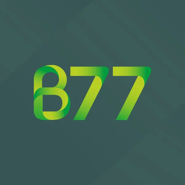 Logo lettre et chiffre B77 — Image vectorielle