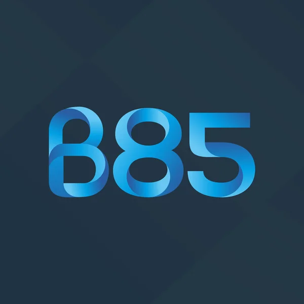 Logotipo da letra e do dígito B85 —  Vetores de Stock