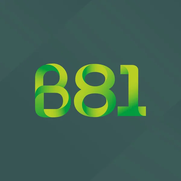 文字と数字のロゴ B81 — ストックベクタ