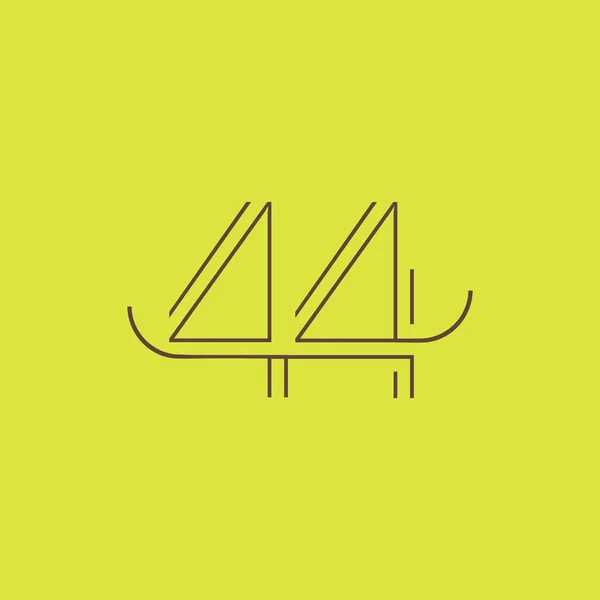 Logo nowoczesny numer 44 cyfra — Wektor stockowy