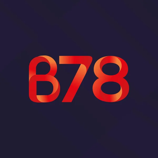 Logo lettre et chiffre B78 — Image vectorielle