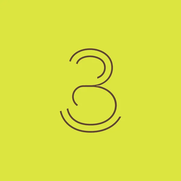 3 Logo Simge sayısı — Stok Vektör