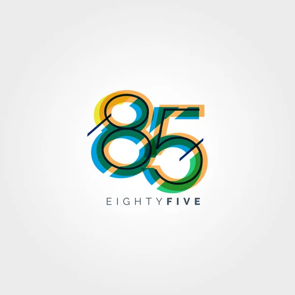 85 番号ロゴのアイコン — ストックベクタ