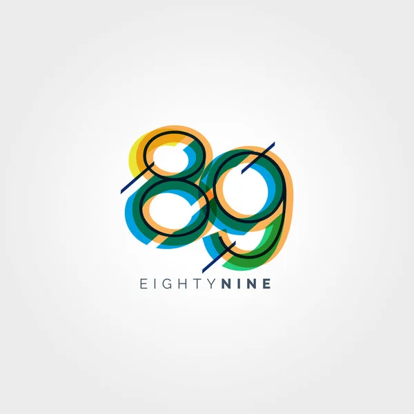 89 numéro Logo Icône — Image vectorielle