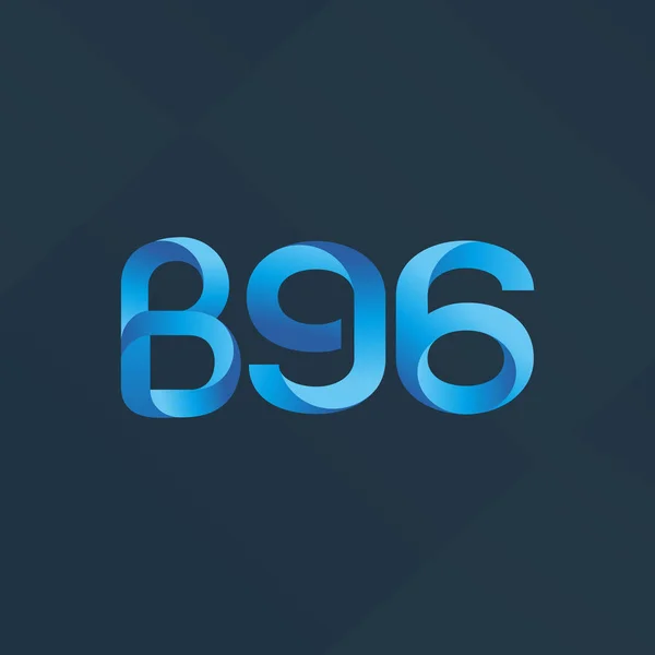 Logotipo da letra e do dígito B96 —  Vetores de Stock
