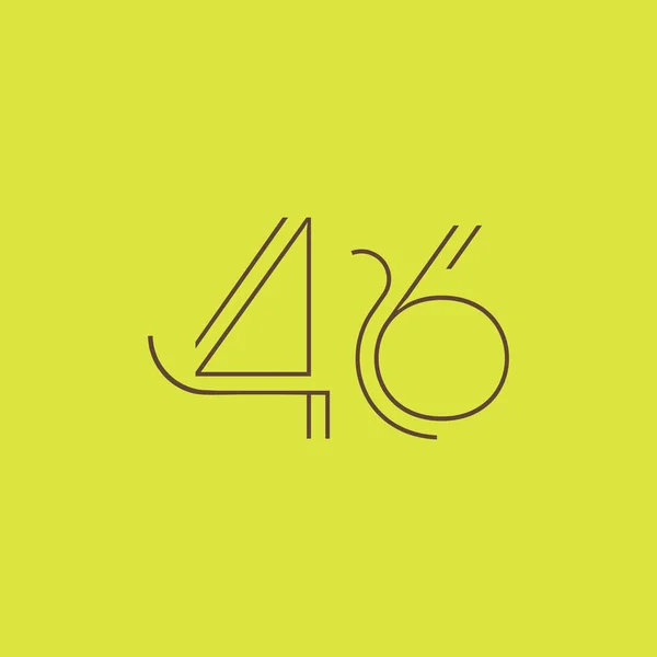 Ψηφίο σύγχρονο αριθμό 46 λογότυπο — Διανυσματικό Αρχείο
