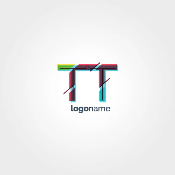 Логотип з'єднаних літер TT — стоковий вектор