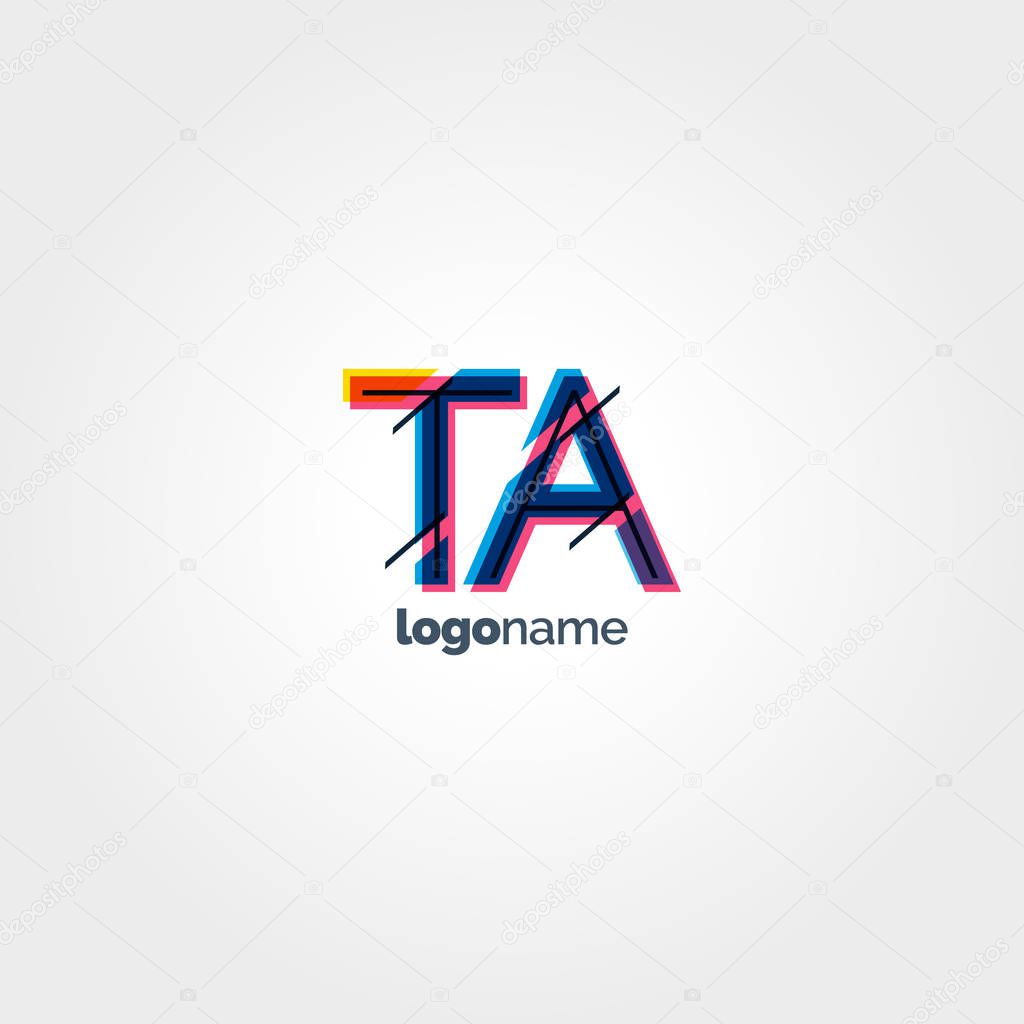 TA connected letters logo