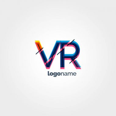 Bağlı Vr harf logo  