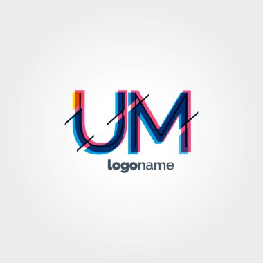 Um bağlı harf logo  