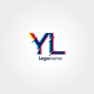 Yl çok renkli logo harfleri