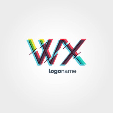 WX çok renkli logo harfleri